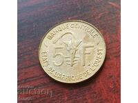 West Africa 5 francs 1975 UNC