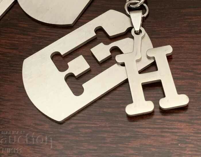 Metal plate with the letter "H" keychain with price 7.00 BGN | € 3.58 Metal plate with the letter "H" keychain with price 7.00 BGN | € 3.58
