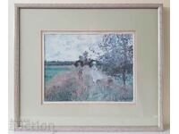 A beautiful reproduction of A Walk Near Argenteuil by Claude Monet