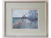 Μια όμορφη αναπαραγωγή του A Walk Near Argenteuil από τον Claude Monet