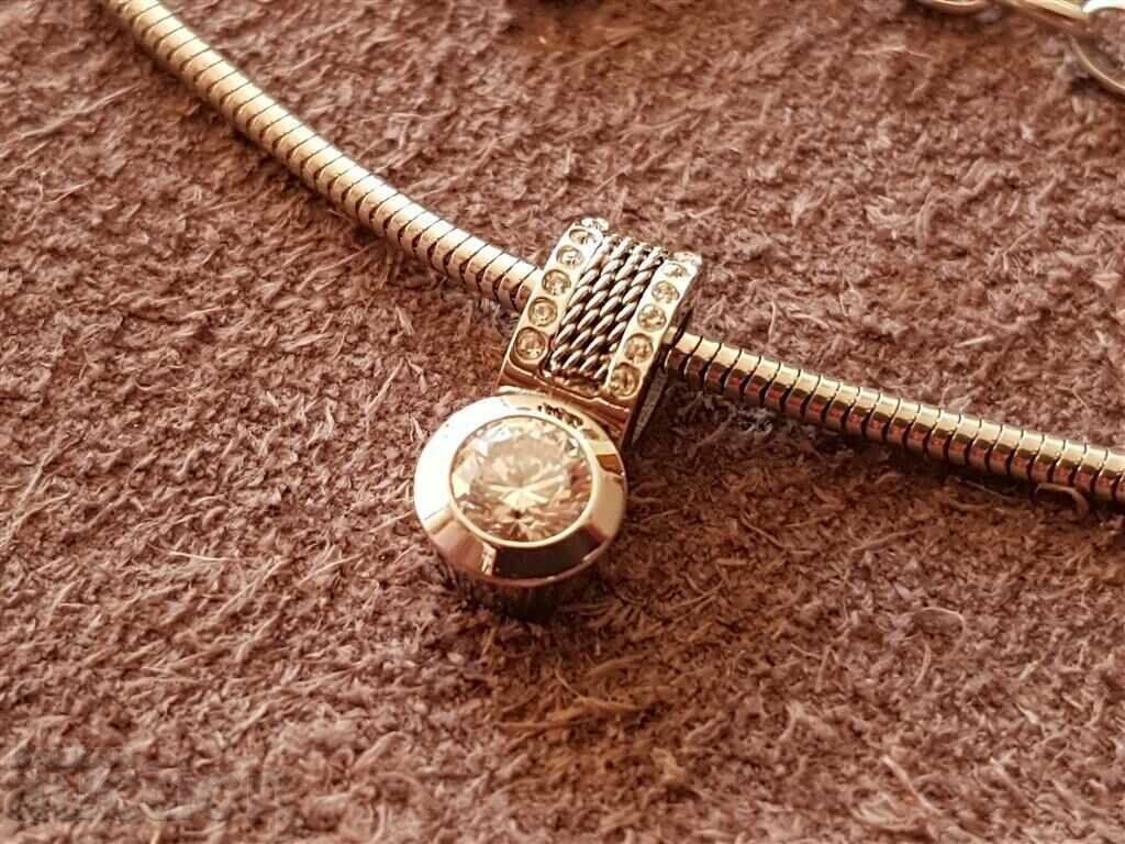 Delivery of SKAGEN Original Luxury designer necklace with white zircon