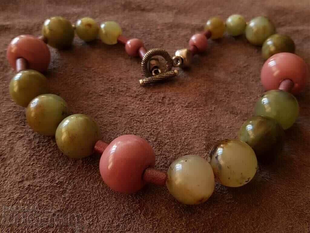 Delivery of Unique designer necklace made of jade ceramic hypoallergenic