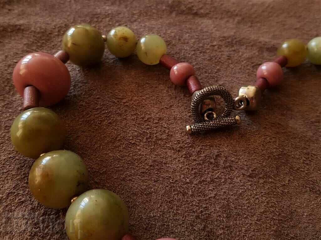 Unique designer necklace made of jade ceramic hypoallergenic - 6