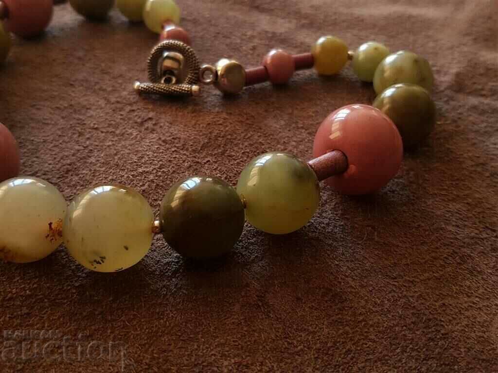Unique designer necklace made of jade ceramic hypoallergenic - 7