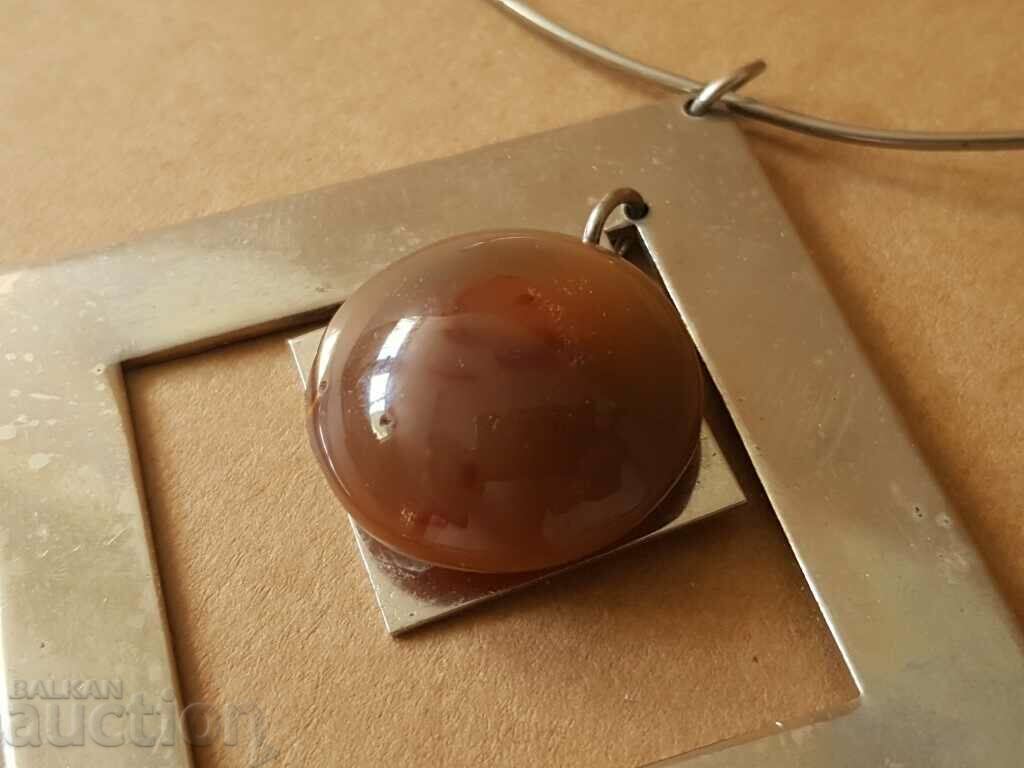 Уникално дизайнерско колие с Яспис и хипоалергенна стомана - 6 Уникално дизайнерско колие с Яспис и хипоалергенна стомана - 6