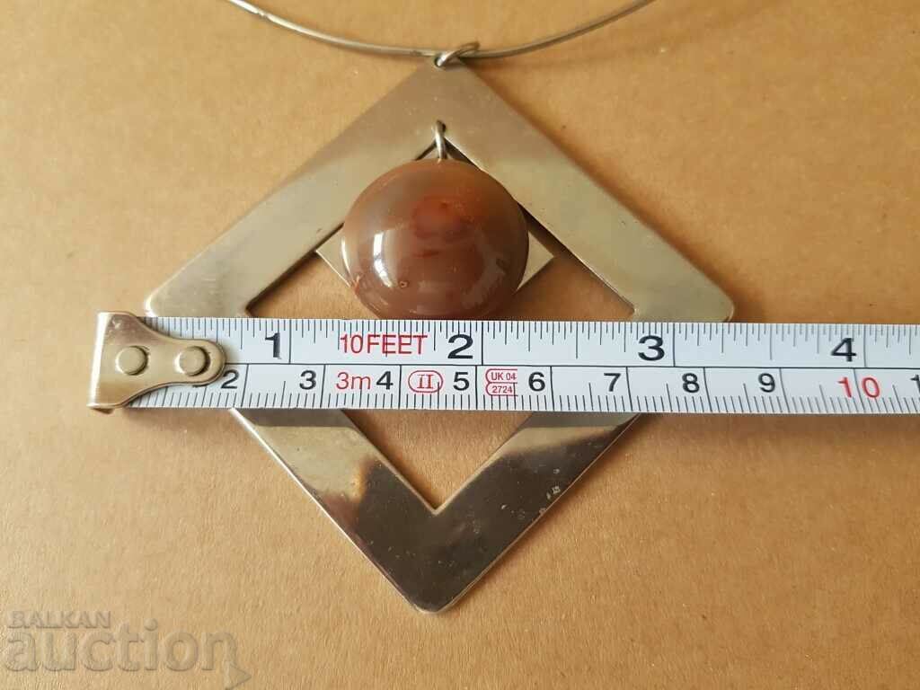 Уникално дизайнерско колие с Яспис и хипоалергенна стомана - 7 Уникално дизайнерско колие с Яспис и хипоалергенна стомана - 7