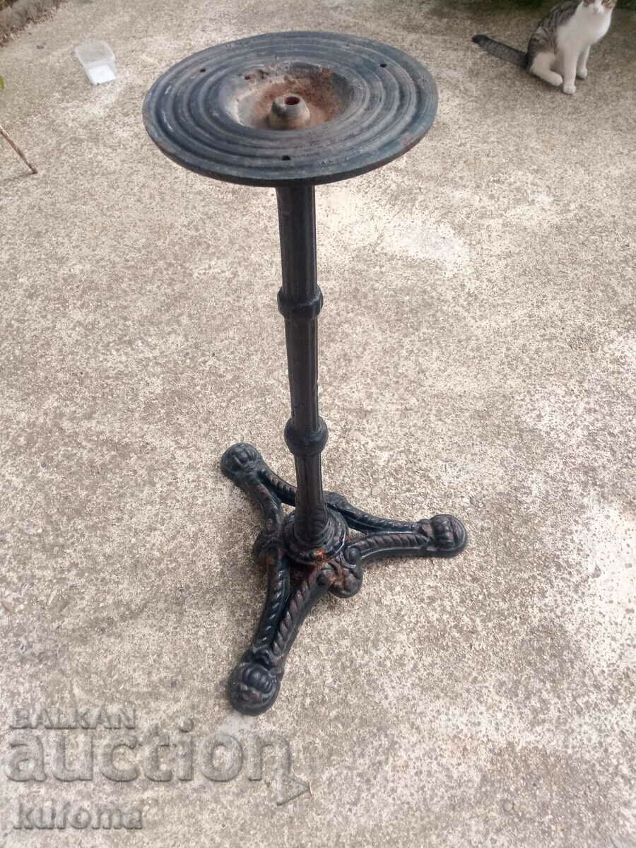 Old solid cast iron table stand
