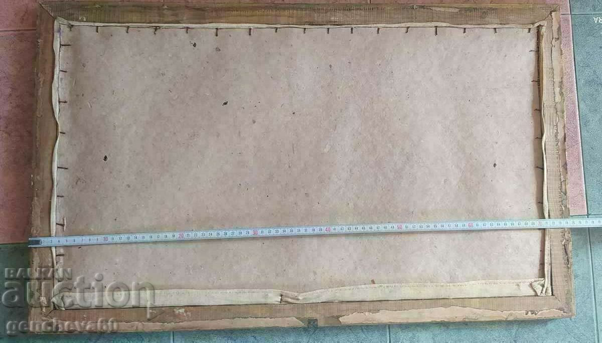 Large old tapestry "Roosters" - glass, frame - 5 Large old tapestry "Roosters" - glass, frame - 5