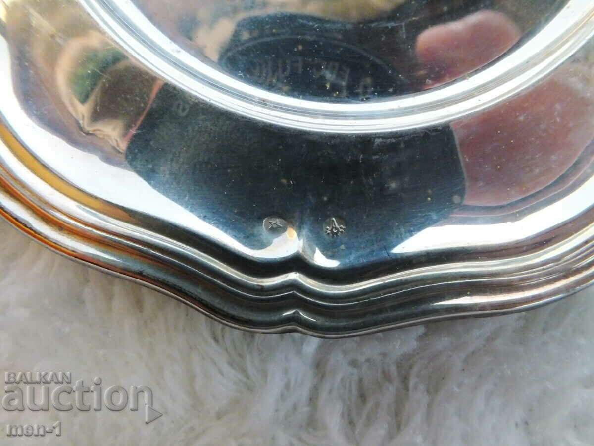 Auction Set of 6 silver saucers Auction Set of 6 silver saucers