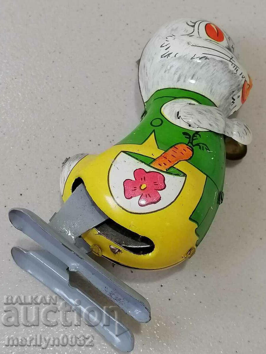 Auction Children's tin toy rabbit USSR without key Auction Children's tin toy rabbit USSR without key