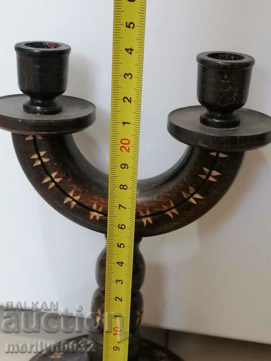 Old candlestick made of lamp wood - 7 Old candlestick made of lamp wood - 7