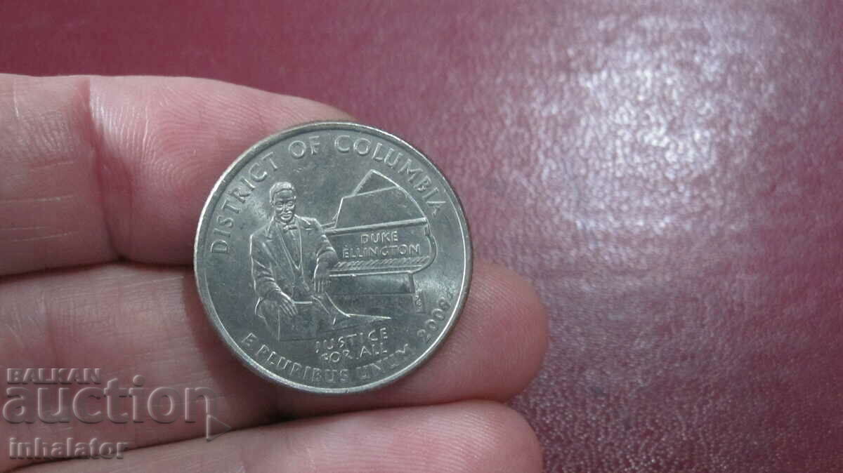 2009 год 25 цента Колумбия Дюк Елингтън буква Р