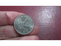 2009 год 25 цента Колумбия Дюк Елингтън буква Р