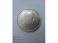 100 песети 1966 сребро Испания Франко