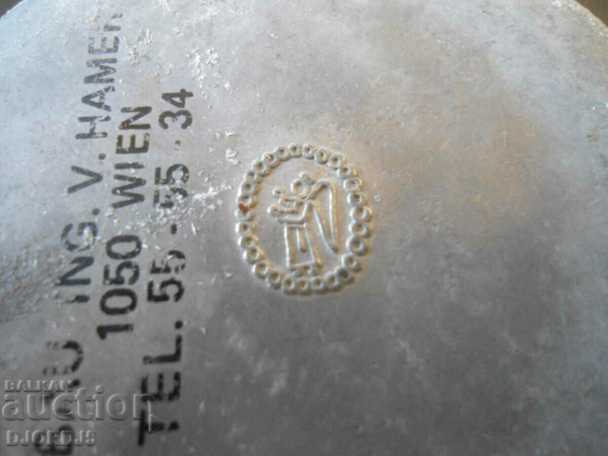 Old metal container, marking - 5 Old metal container, marking - 5