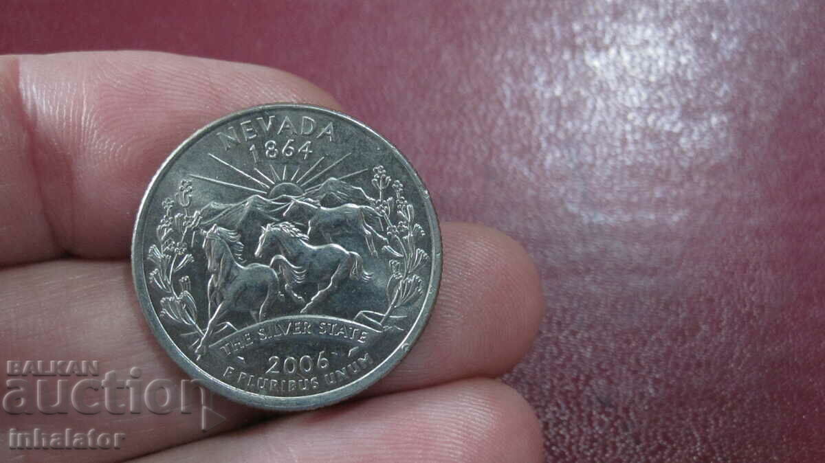 Невада 25 цента САЩ 2006 г буква D серия 50 щата