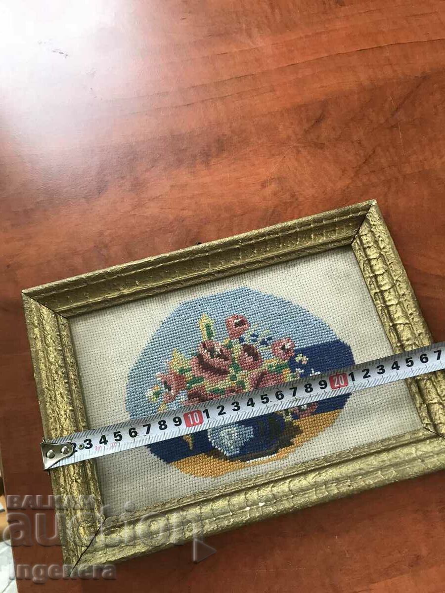 Auction  EARLY SOCIETY TAPESTRY SEWED PANEL WOOD FRAME