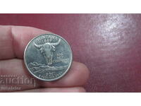 Монтана 25 цента САЩ 2007 г буква D серия 50 щата