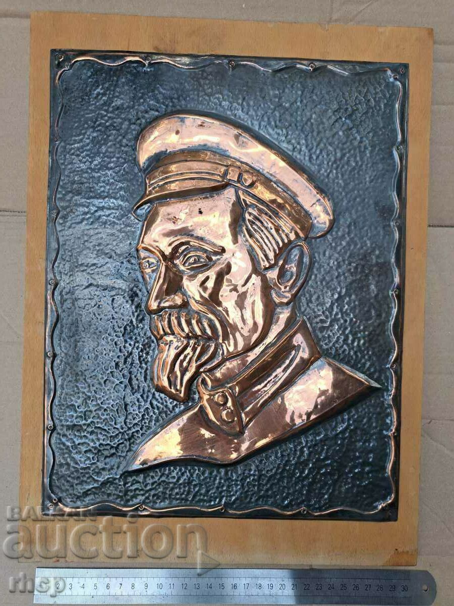 Dzerzhinsky μεγάλο παλιό ανάγλυφο τοίχου χάλκινο πορτρέτο