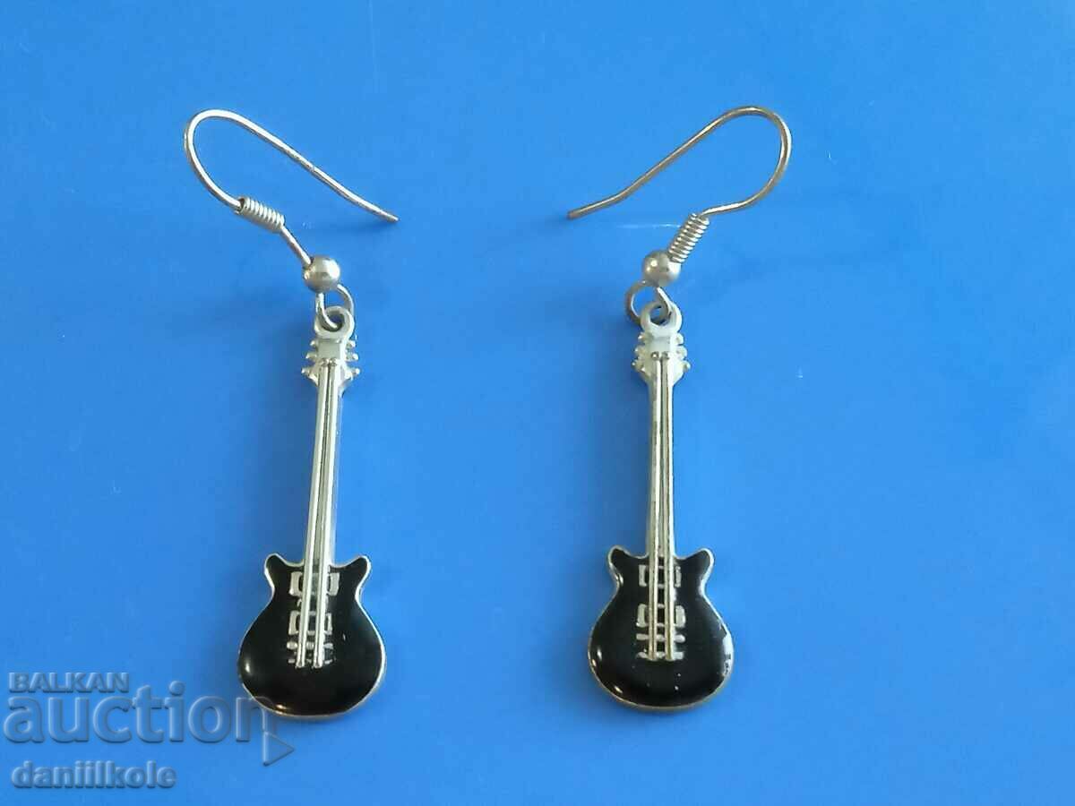 Auction *$*Y*$* GREAT EARRINGS - GUITARS - ENAMEL - RARE *$*Y*$* Auction *$*Y*$* GREAT EARRINGS - GUITARS - ENAMEL - RARE *$*Y*$*