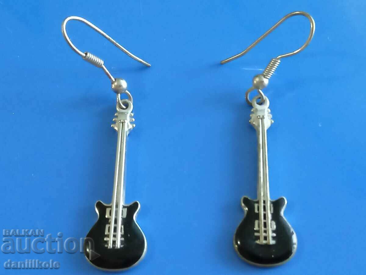 *$*Y*$* GREAT EARRINGS - GUITARS - ENAMEL - RARE *$*Y*$* - 5 *$*Y*$* GREAT EARRINGS - GUITARS - ENAMEL - RARE *$*Y*$* - 5