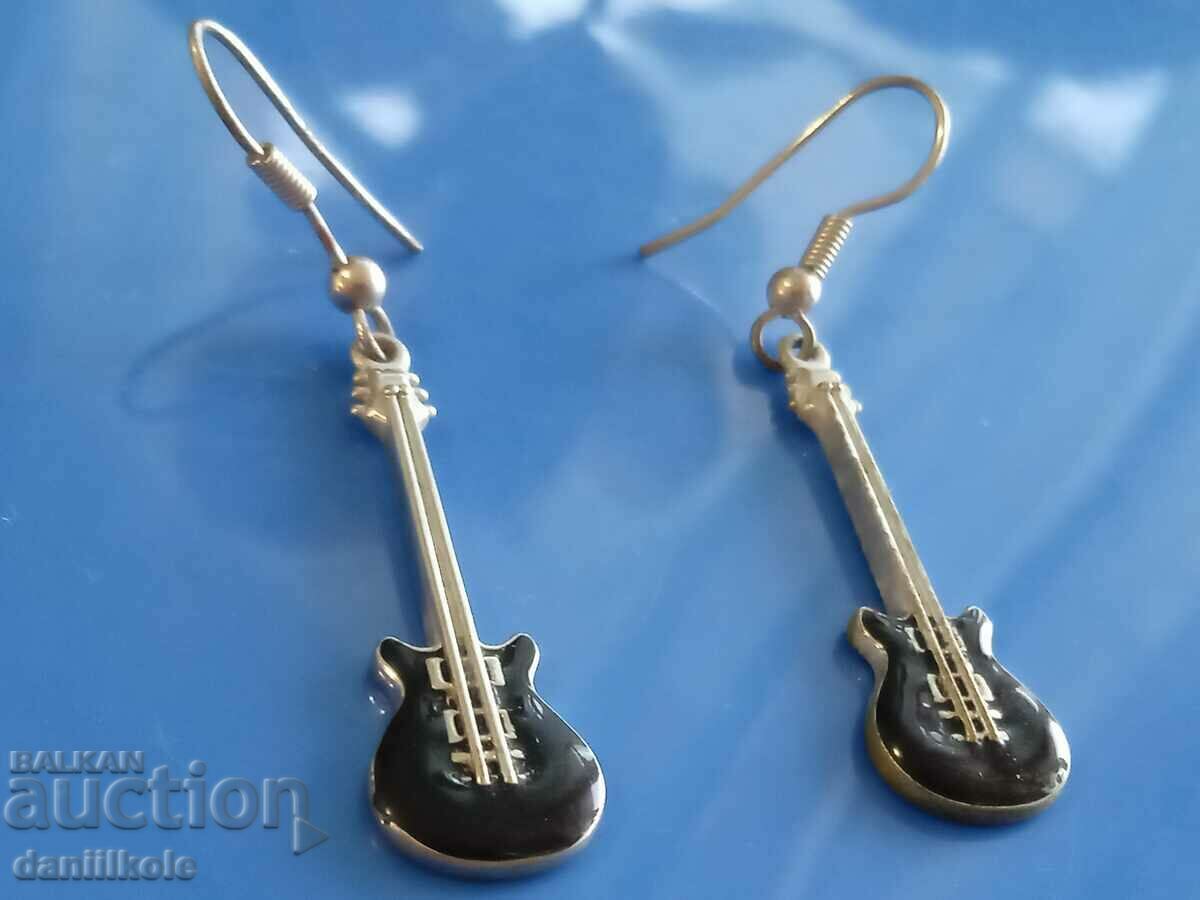 *$*Y*$* GREAT EARRINGS - GUITARS - ENAMEL - RARE *$*Y*$* - 6 *$*Y*$* GREAT EARRINGS - GUITARS - ENAMEL - RARE *$*Y*$* - 6