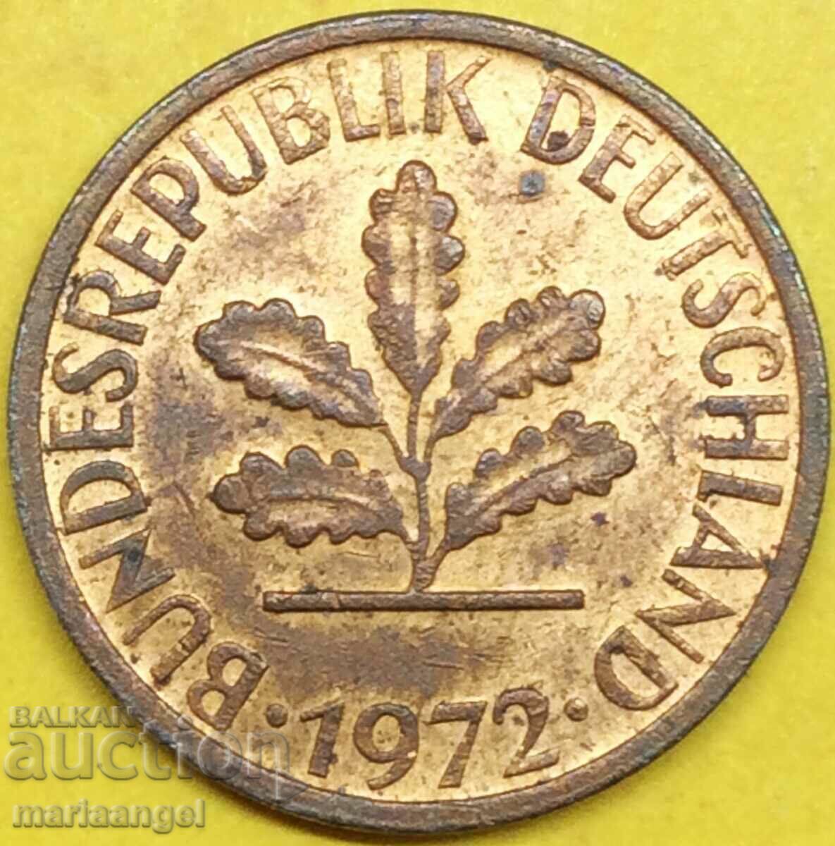 1 pfennig 1972 Germany D