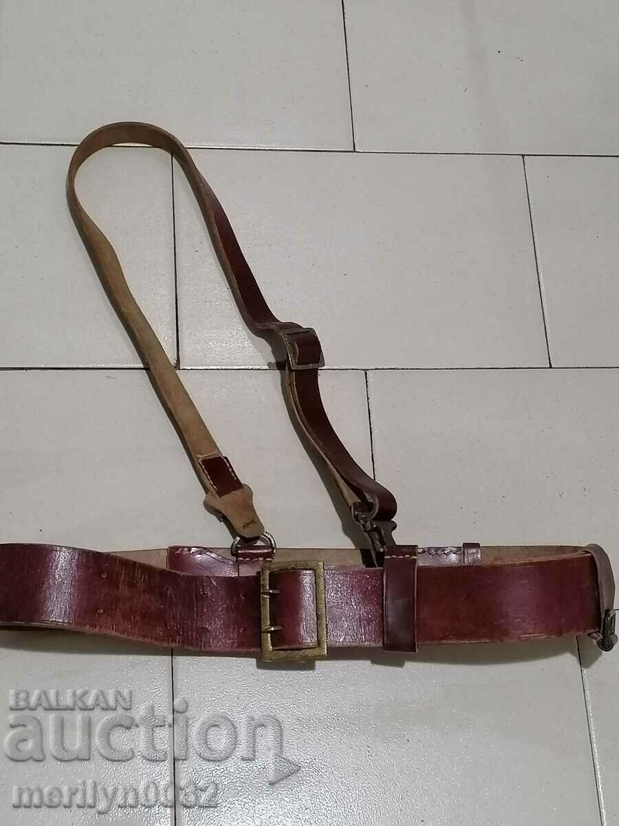 Officer's combat belt with buckle
