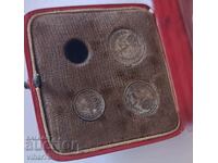 Lot of 2,3 and 4 silver pence with original box