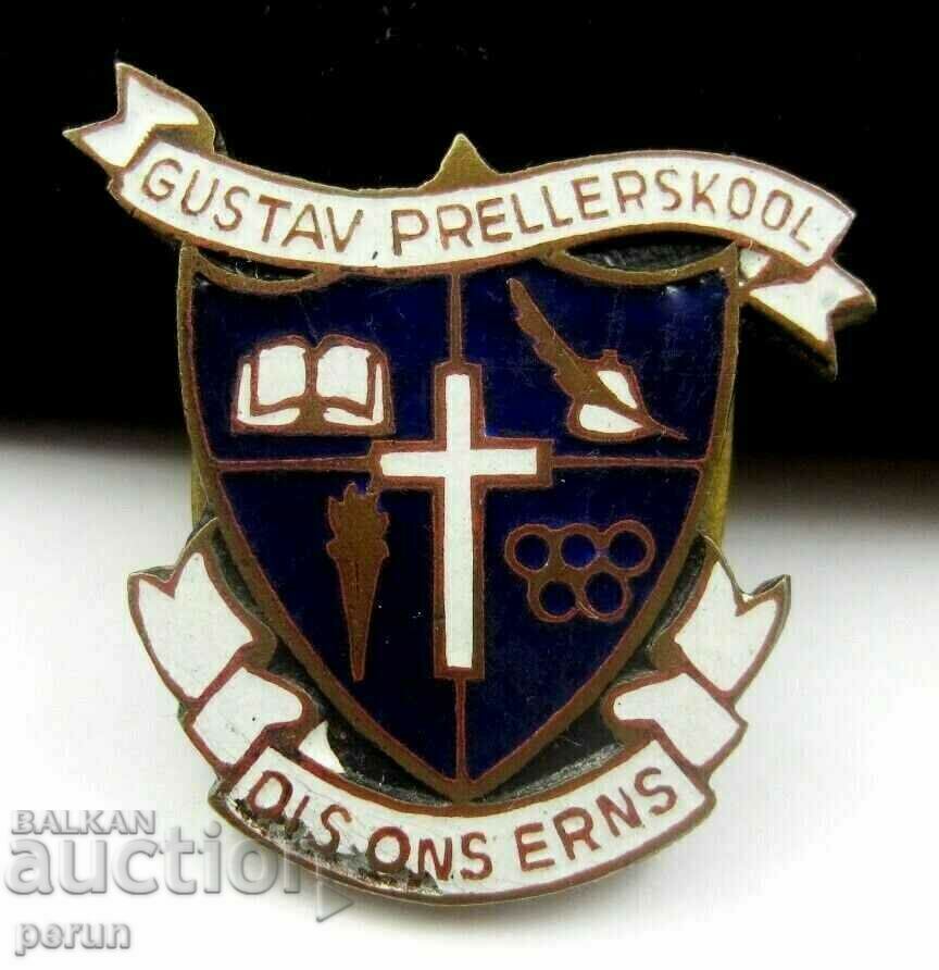Рядък знак-Училище в Южна Африка-Емайл-Лого-Емблема