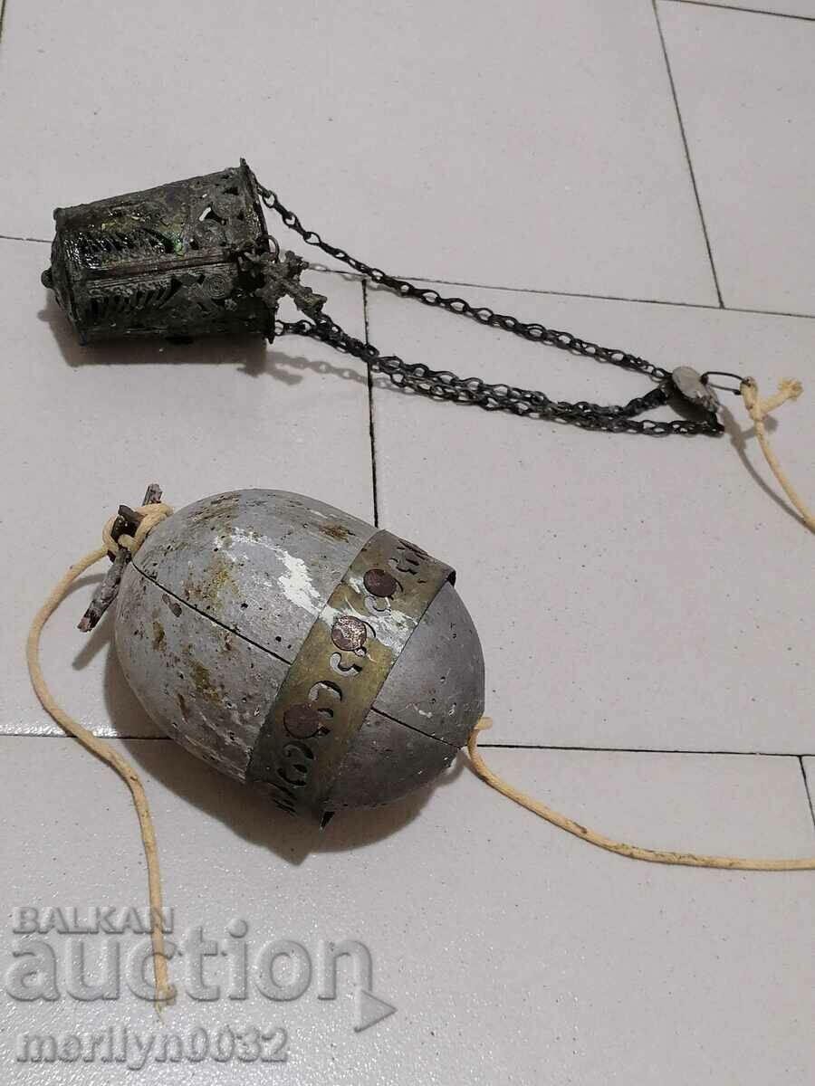 Auction Old bronze lamp, icon, religion, cross Auction Old bronze lamp, icon, religion, cross