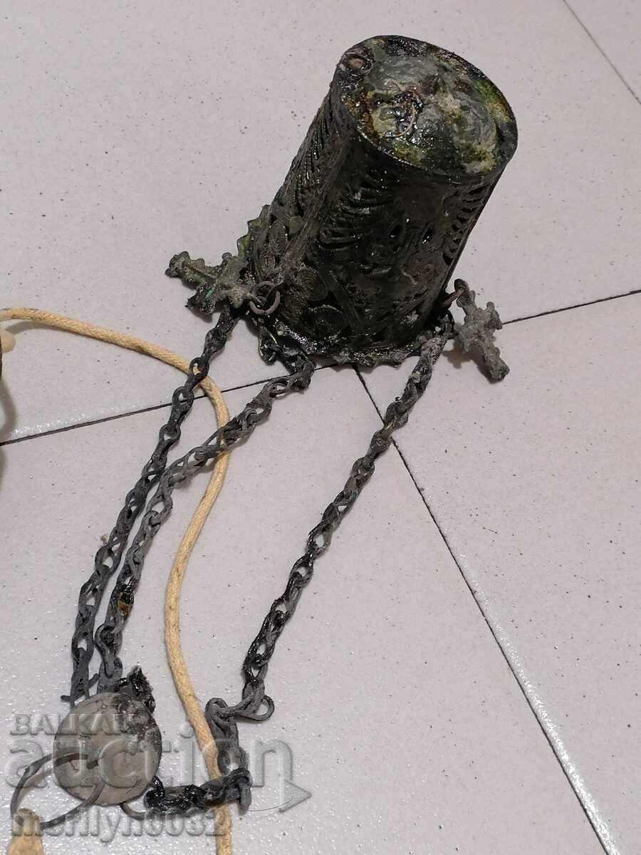 Delivery of Old bronze lamp, icon, religion, cross Delivery of Old bronze lamp, icon, religion, cross