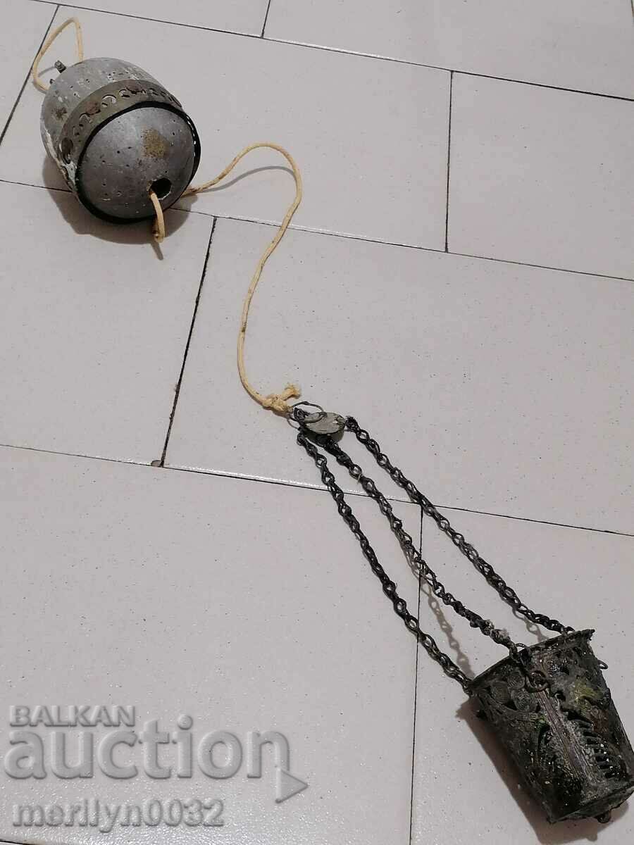 Old bronze lamp, icon, religion, cross - 5 Old bronze lamp, icon, religion, cross - 5