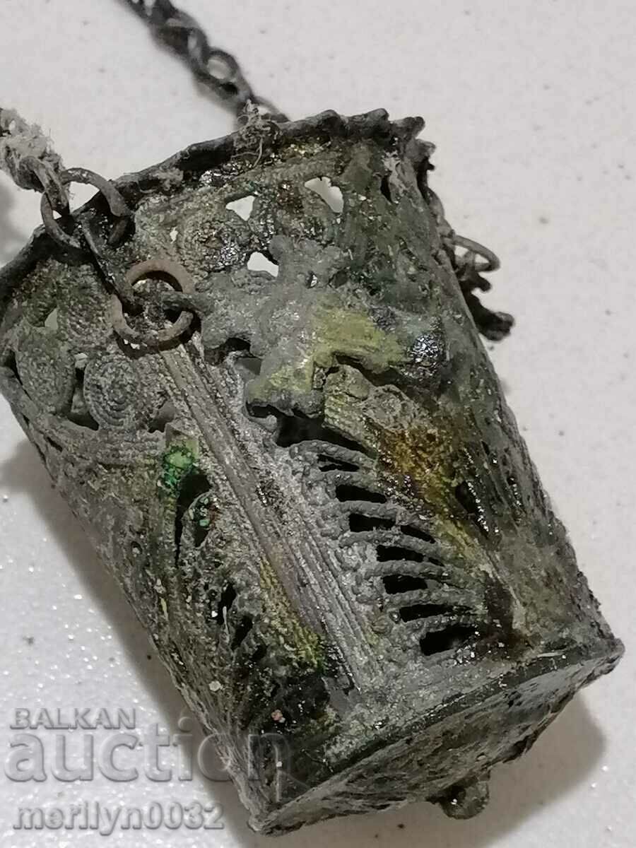 Old bronze lamp, icon, religion, cross - 6 Old bronze lamp, icon, religion, cross - 6