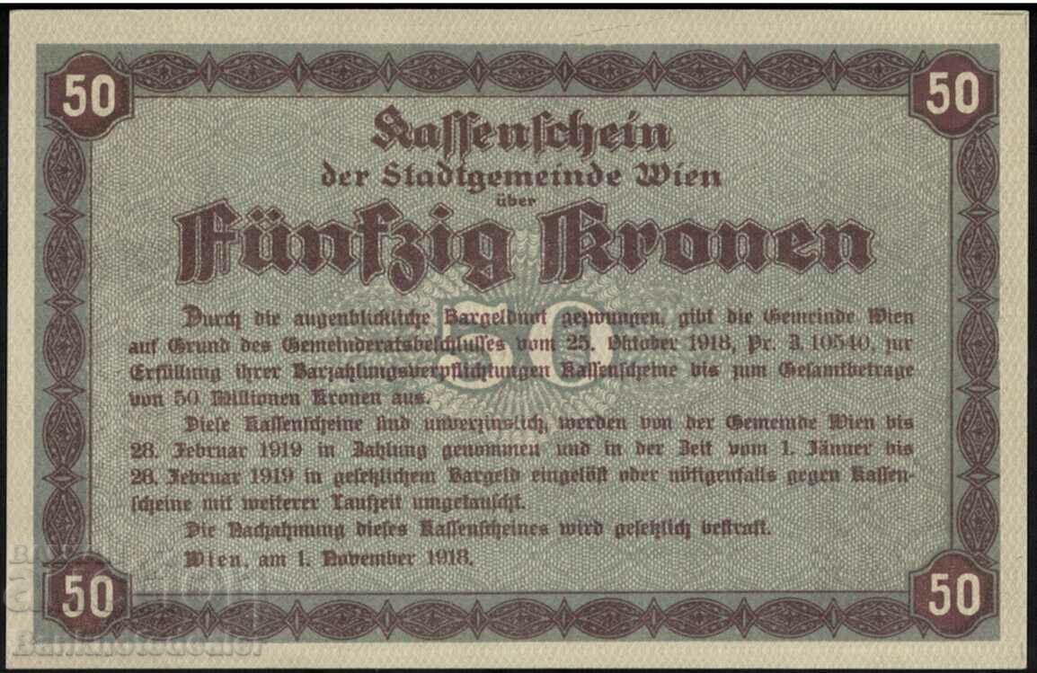 Austria Vienna 50 Krone 1918 Pick UNL Ref 2394 with price 18.00 BGN | € 9.20 Austria Vienna 50 Krone 1918 Pick UNL Ref 2394 with price 18.00 BGN | € 9.20