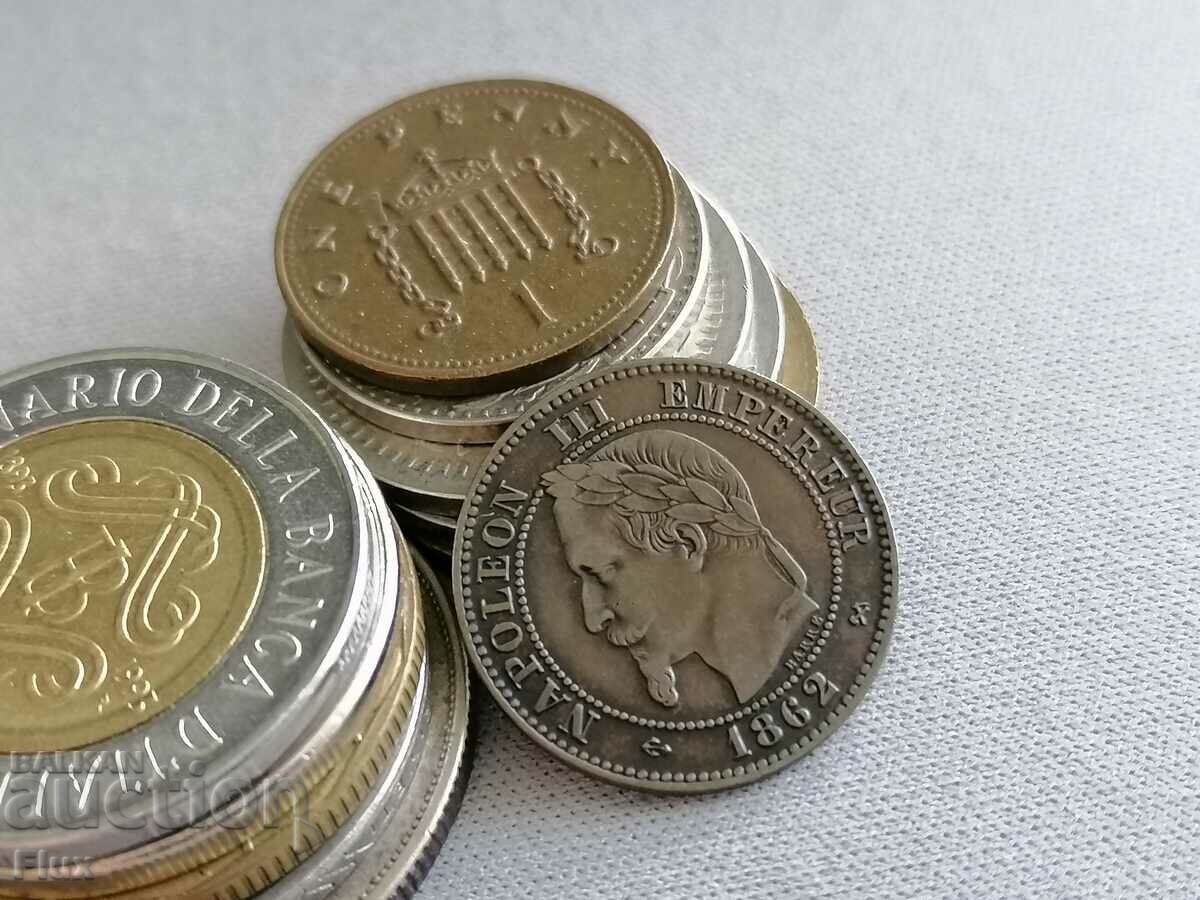 Coin - France - 2 centimes (Napoleon III) | 1862 with price 35.00 BGN | € 17.90 Coin - France - 2 centimes (Napoleon III) | 1862 with price 35.00 BGN | € 17.90