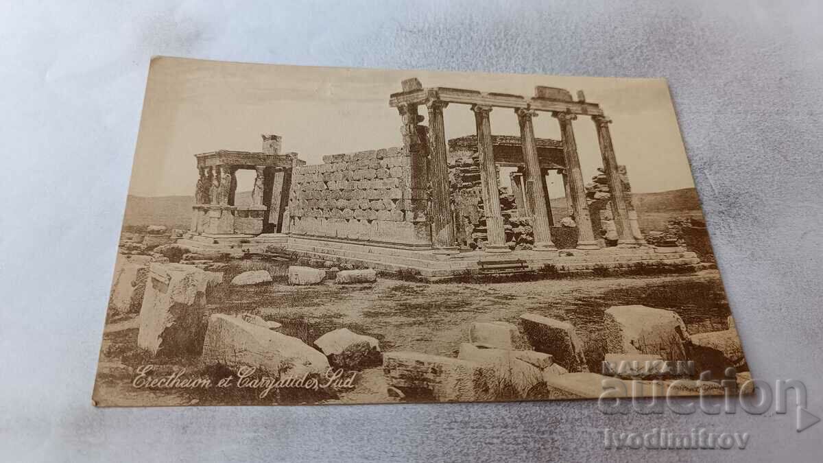 Carte poștală Erectheum et Caryatides Jad 1911