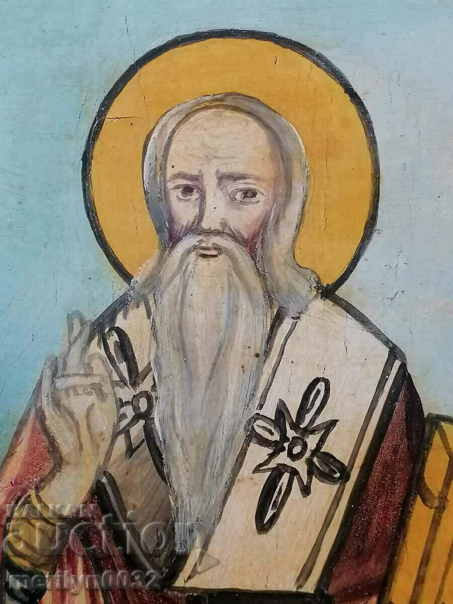 Painted icon Saint Modest 1902 ORIGINAL cross painting with price 735.00 BGN | € 375.80 Painted icon Saint Modest 1902 ORIGINAL cross painting with price 735.00 BGN | € 375.80