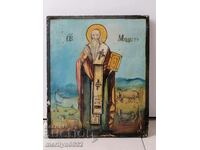 Painted icon Saint Modest 1902 ORIGINAL cross painting