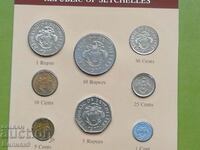 Сет разменни монети Сейшелски острови 1977 Unc