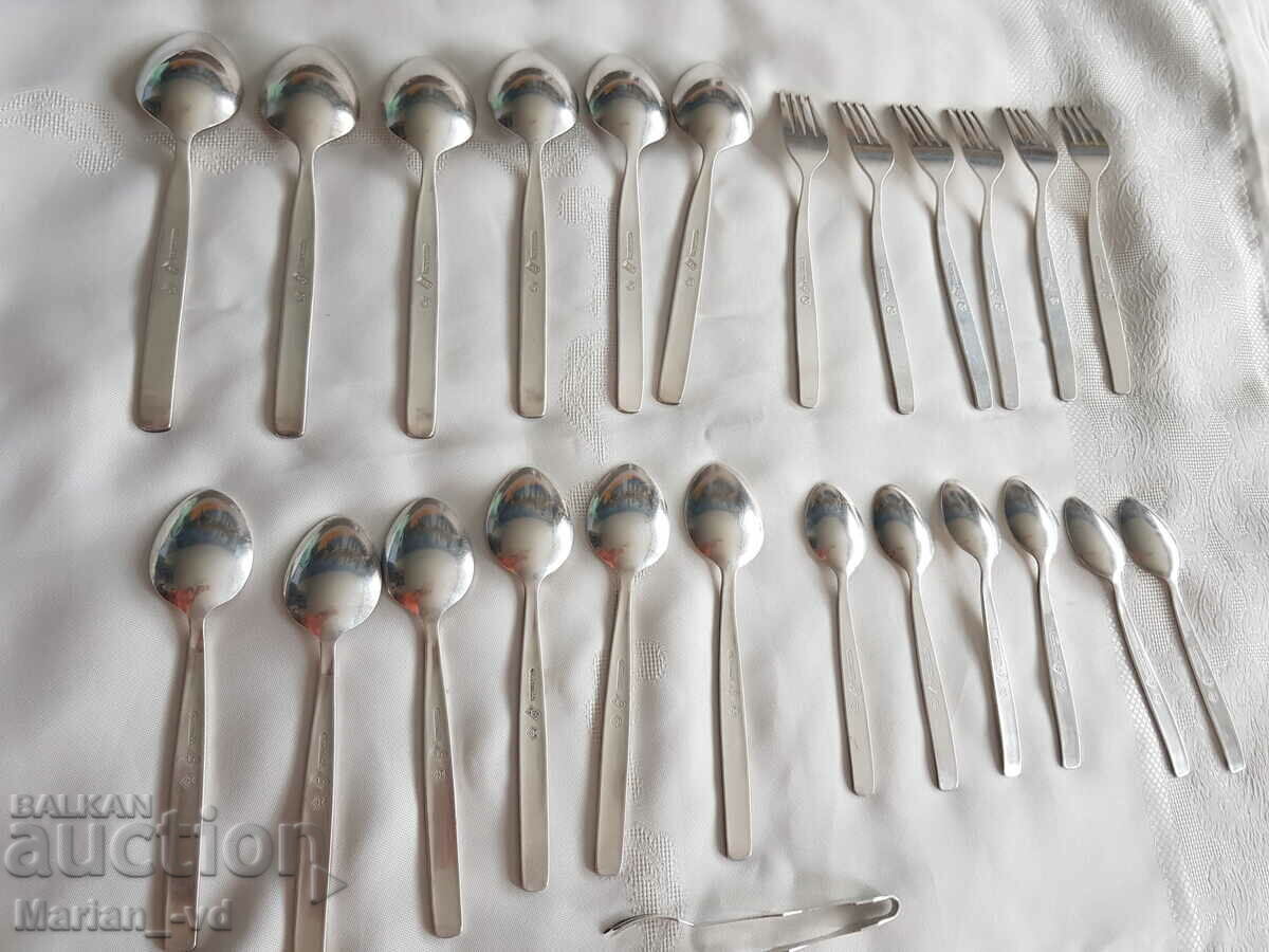 Set of Russian silver-plated utensils - 7 Set of Russian silver-plated utensils - 7