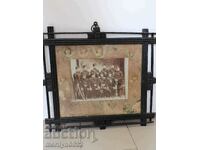 Military photo framed shepherd woodcut Balkan War