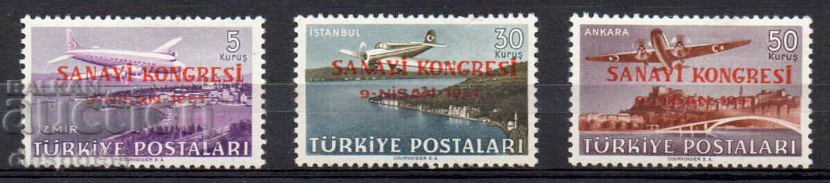 1951. Турция. Въздушна поща - Индустриален конгрес, Анкара.