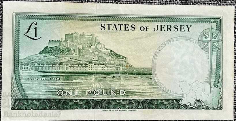 Jersey 1 Pound 1963 Pick 8a Reference prefix A Almost Uncirculated with price 225.00 BGN | € 115.04 Jersey 1 Pound 1963 Pick 8a Reference prefix A Almost Uncirculated with price 225.00 BGN | € 115.04
