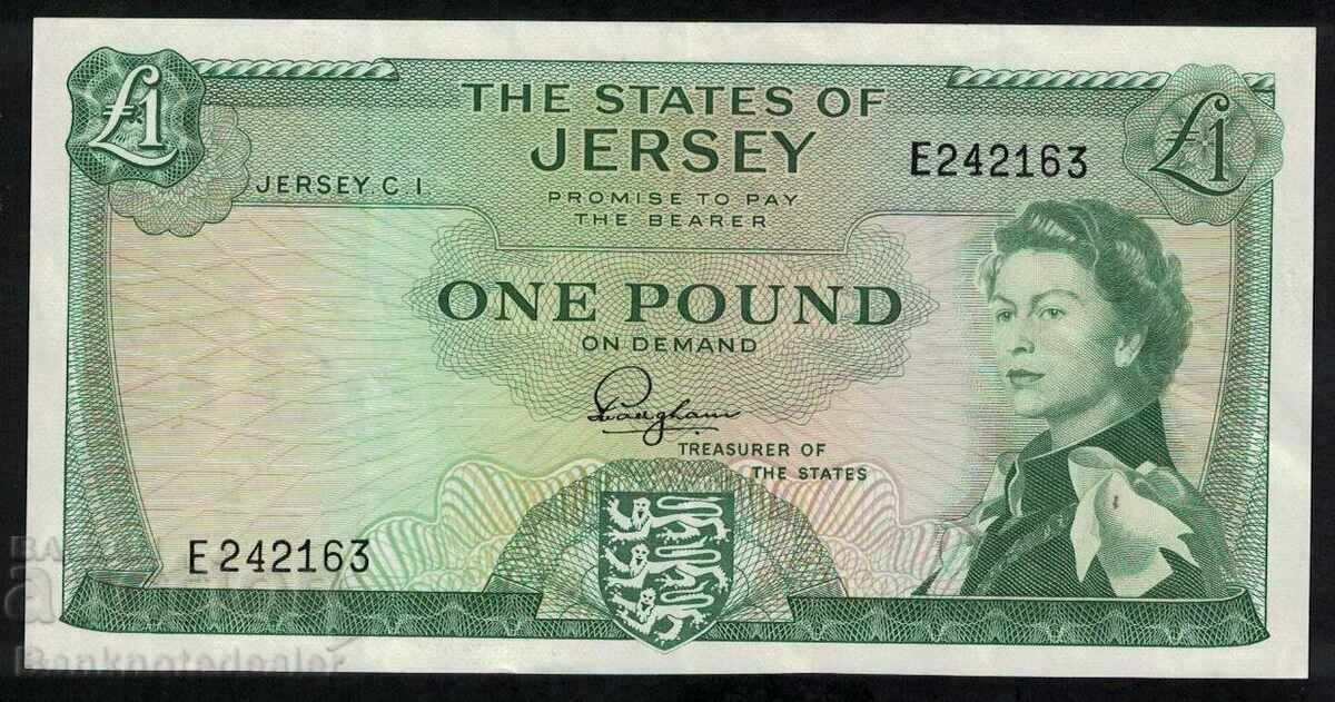 Jersey 1 Pound 1963 Pick 8a Ref 2163 aUnc