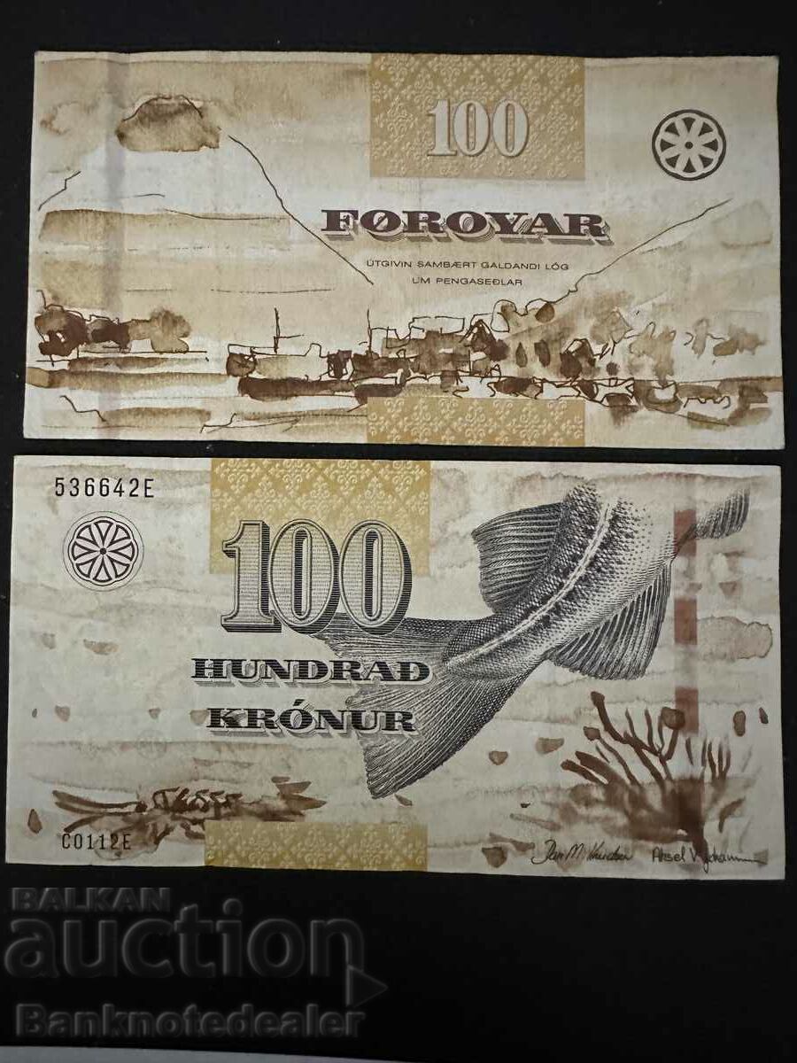 Insulele Feroe 100 Kronur 2002 Pick 25 Ref 6642