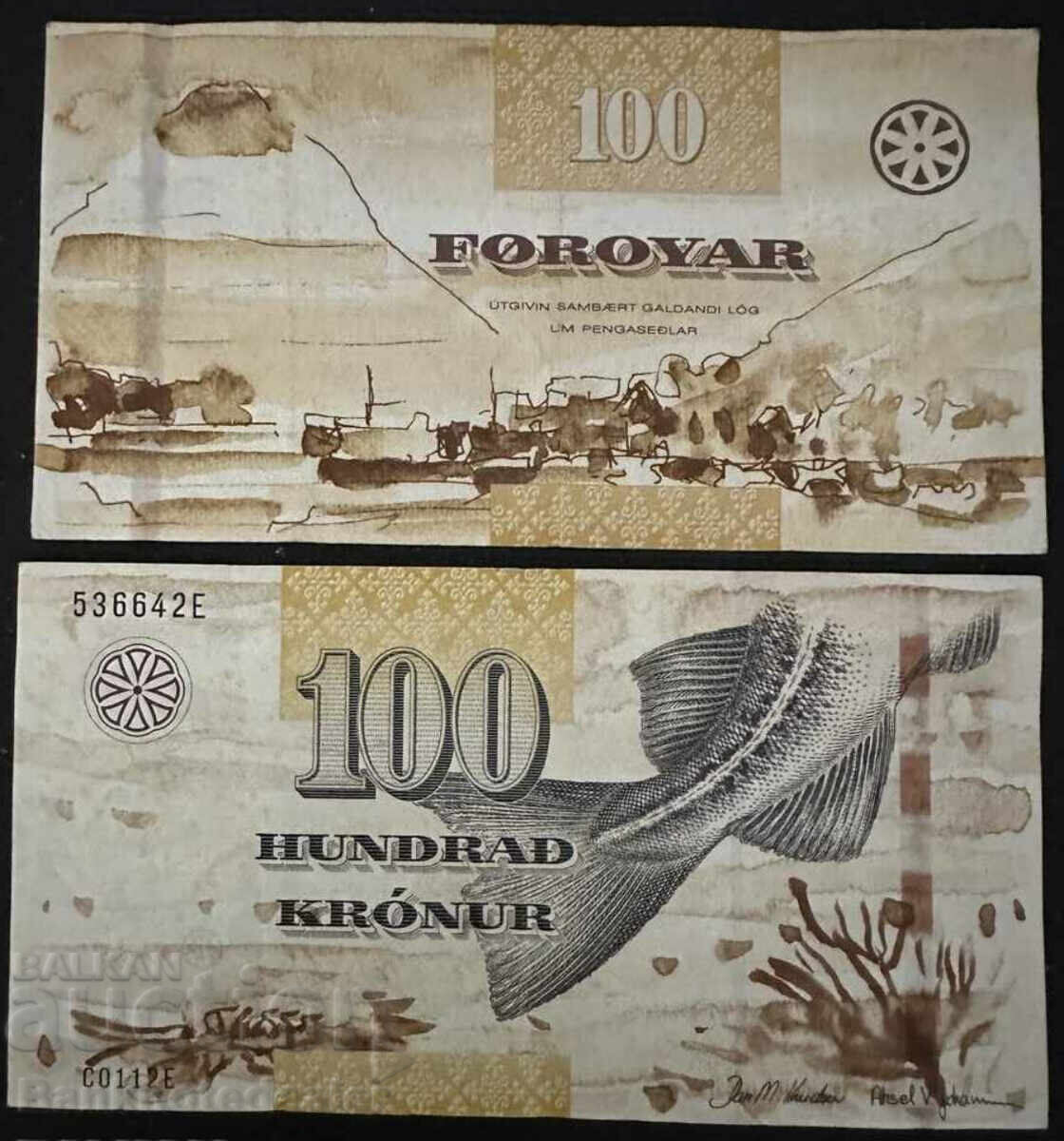 Insulele Feroe 100 Kronur 2002 Pick 25 Ref 6642