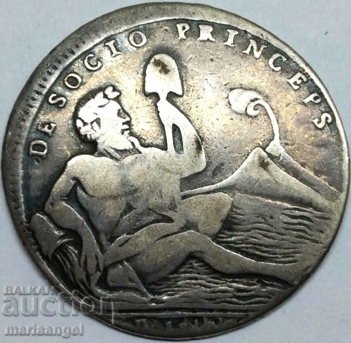 60 grains 1748 1/2 piastre Italy Naples silver