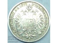 Австрия 10 кройцера 1872 имп. Франц Йозеф сребро