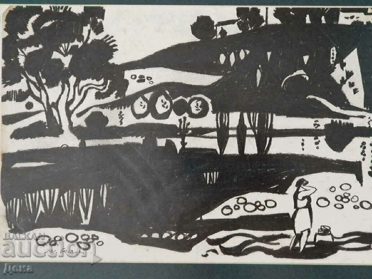 Evgeni Bosiatsky pastel with price 200.00 BGN | € 102.26